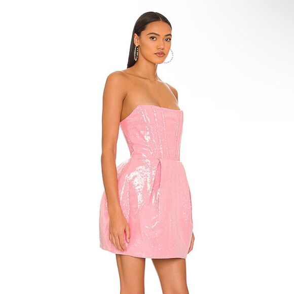Bronx and Banco Pink Strapless Mini Dress - Picture 3 of 16